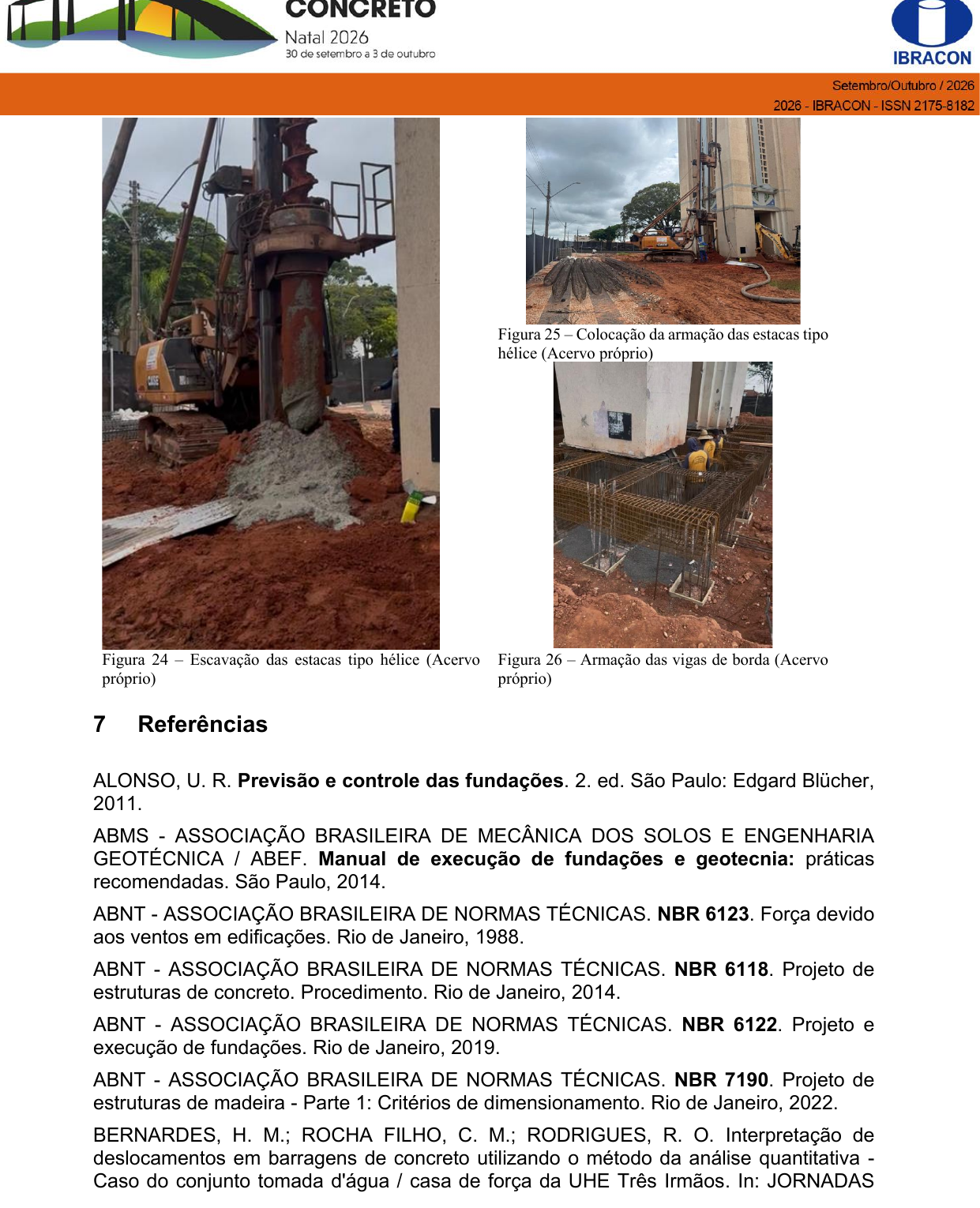 Execução da obra - escavação, armação e vigas